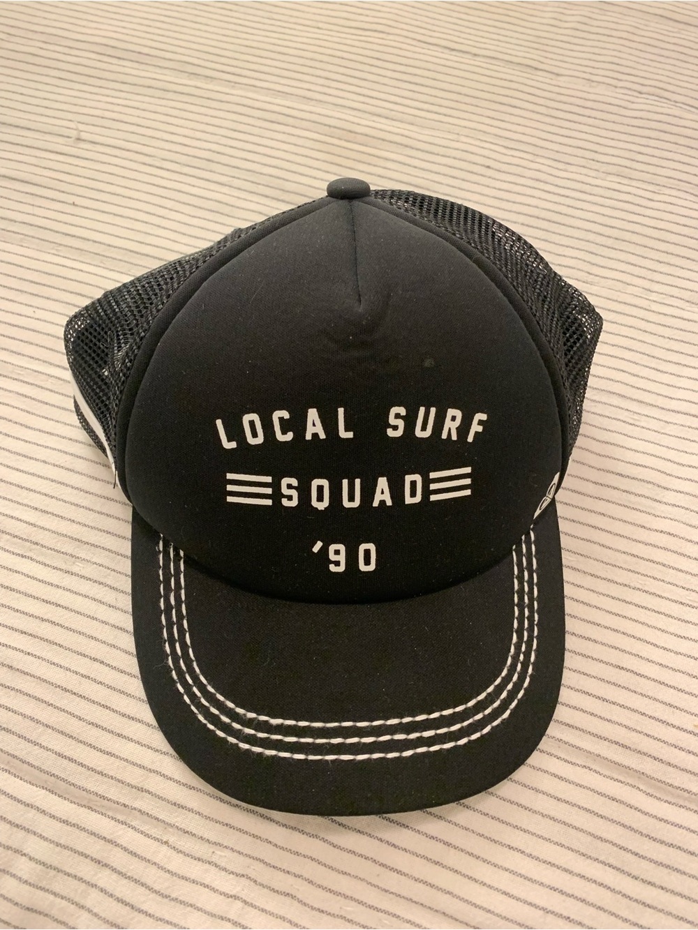 Roxy Black Mesh 'Local Surf Squad '90' Trucker Hat